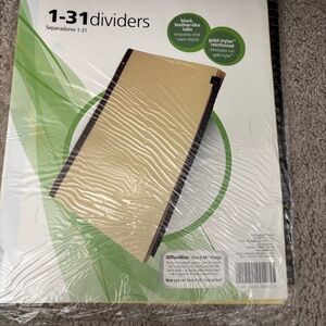 New OfficeMax 1-31 number dividers